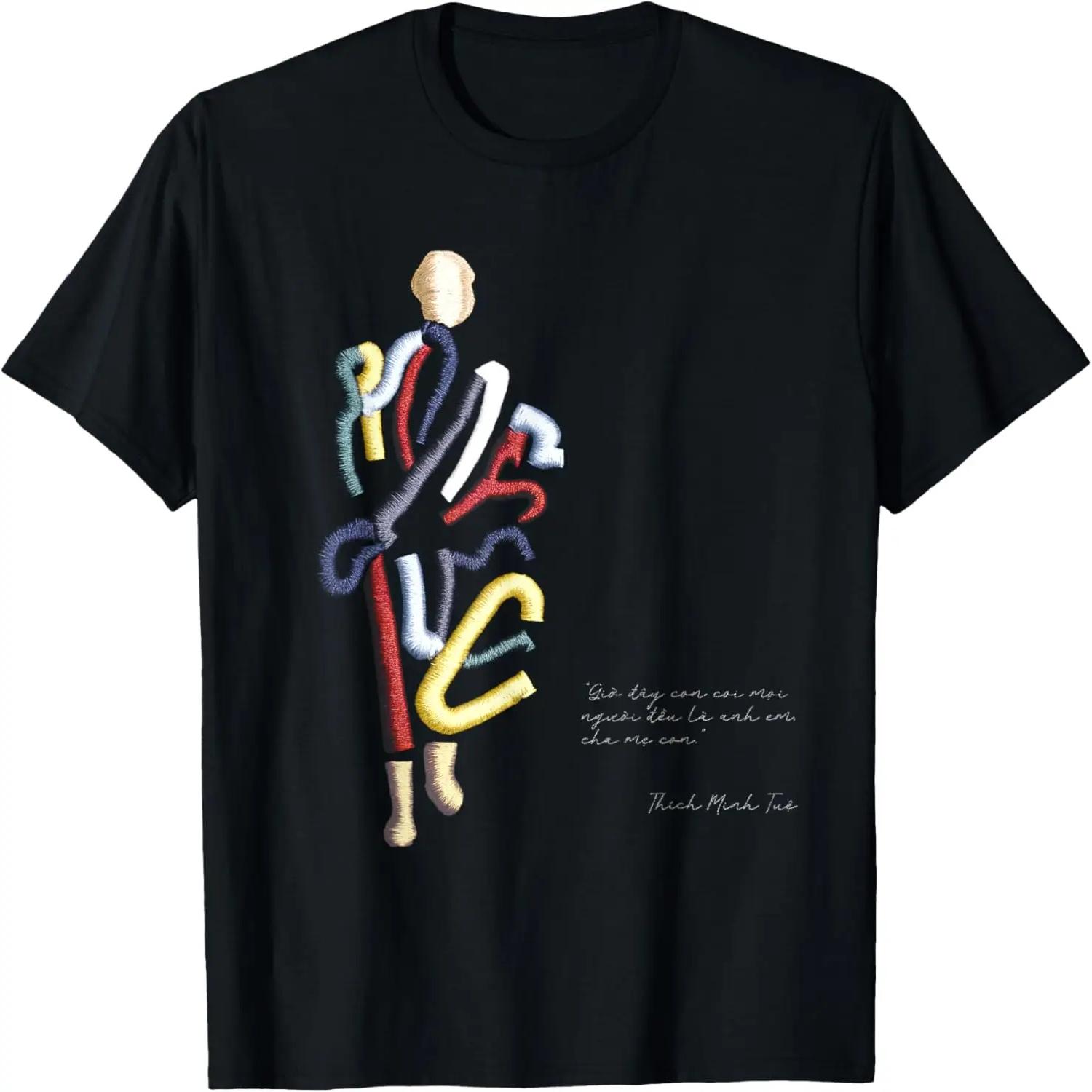 Thich Minh Tue Buddha Vietnamese Monks Inspirational Saying T-Shirt XXXXL