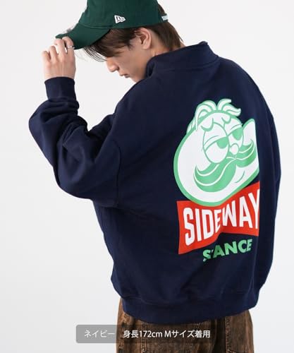 [IMPROVES] [SIDEWAYSTANCE] Snack Logo Fleece Half-Zip Sweatshirt