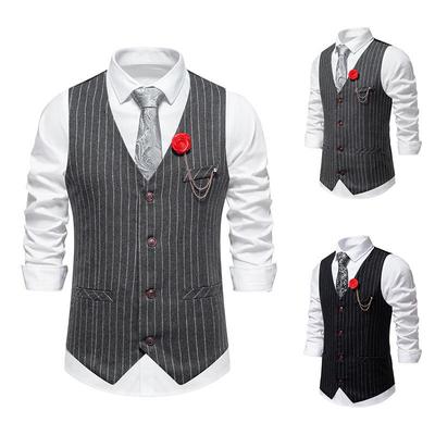 Chaleco Retro Rayado de Primavera/Verano para Hombre