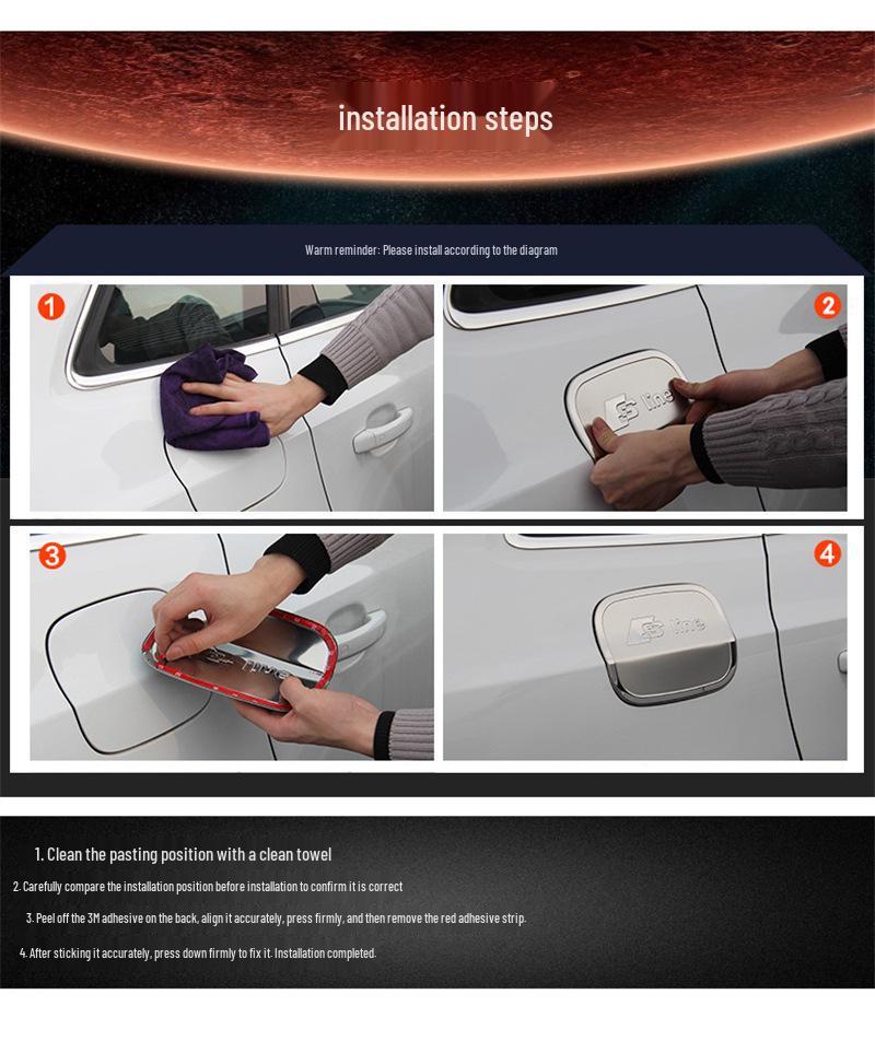 Otai Fuel Tank Cap Sticker for Beijing Hyundai Elantra - Compatible with New and Old Models