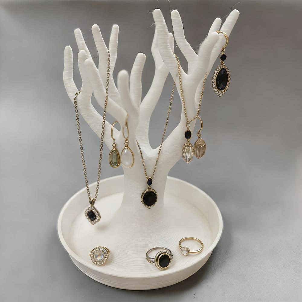 Decorative Figurine Miscellaneous Item Storage Tray Simulated Tree Jewelry Display Stand  Desktop