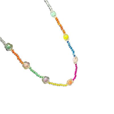 Collier pendentif étoile arc-en-ciel Chaîne de poignet élégante Bijoux légers à perles pour le quotidien Occasion spéciale