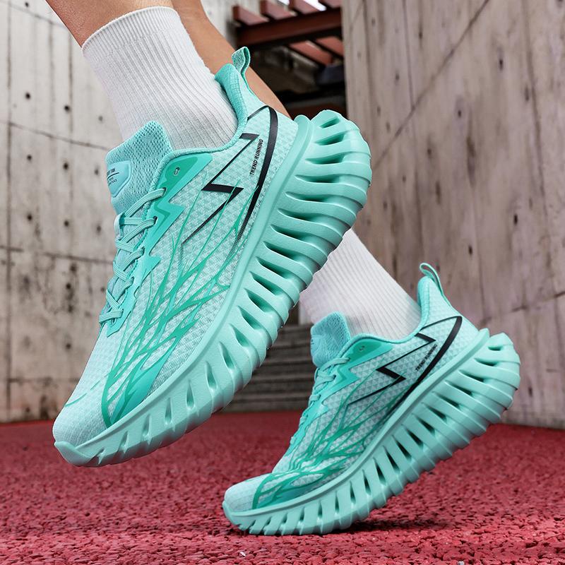 

High-quality Chunky Running Shoes Women Men Light Comfy Outdoor Jogging Summer Mesh Breathable Trekking Shoes Versatile Sneakers 44 небо синє кольору