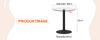 Modern Minimalist Round Bar Table Made of Tempered Glass: Diameter of 89 Cm, Height of 92 Cm, Ideal for a Slightly Luxurious Atmosphere.