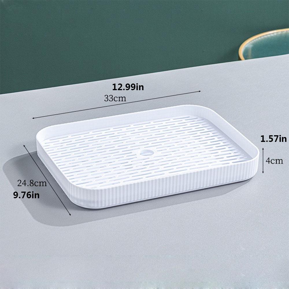 

1pc Double Layer Dish Drainer Plate - Vegetable Fruit Tray, Baby Bottle Storage, Drying Rack, Sink Drain Rack - Kitchen Supplies