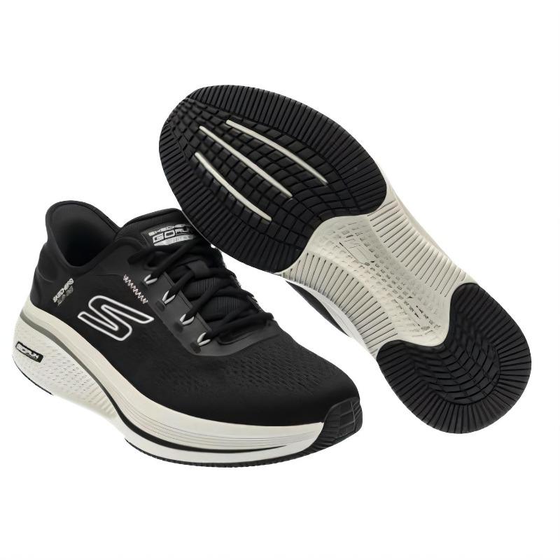 Skechers Go Run Elevate 2.0 Men Low Top Running Shoes Mesh Lightweight Slip On Cushion Breathable Comfortable 220853-BKW