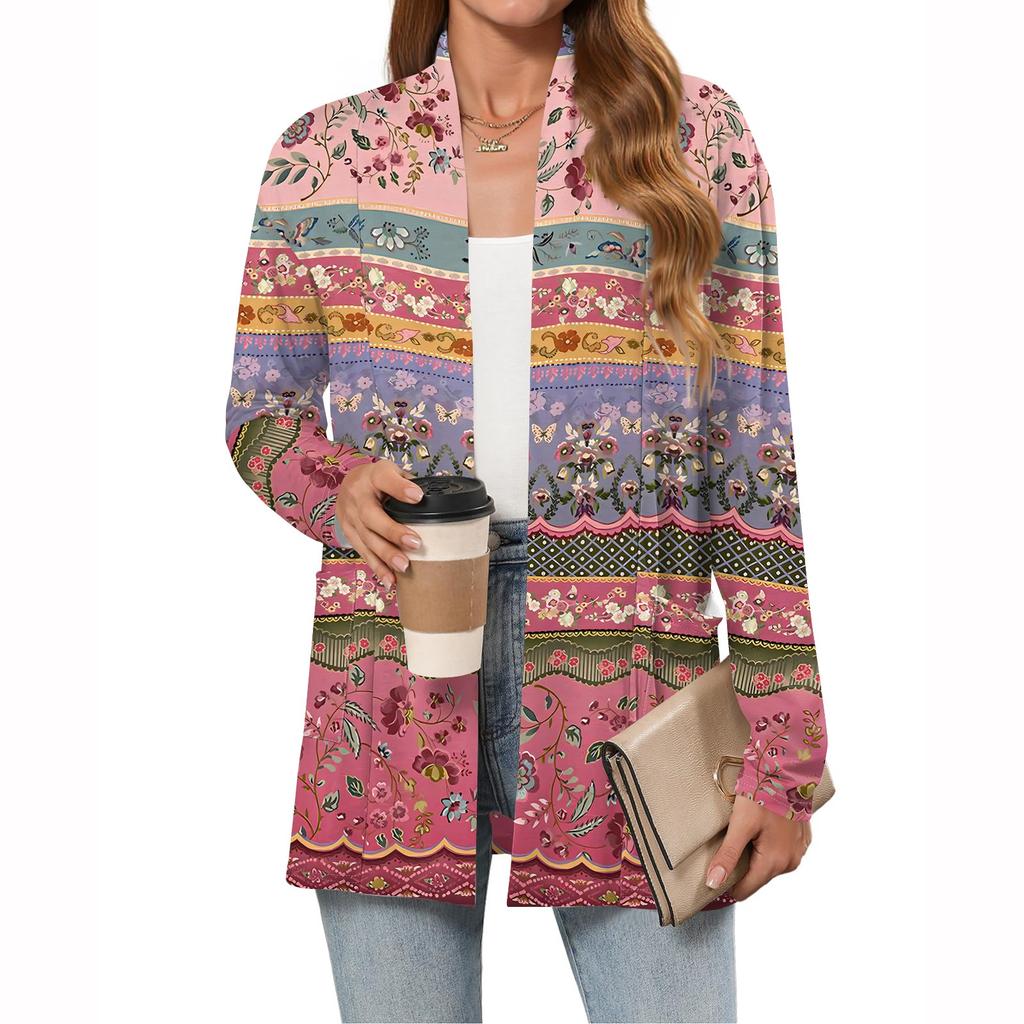 Women's Lightweight Cardigan Sweaters Open Front Long Sleeve Casual Loose Thin Cardigans With Pockets