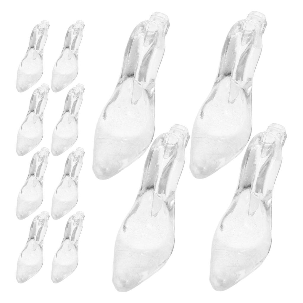24Pcs Acrylic High Heel Pendant Mini Shoe Ornaments Baby Shower Party Supplies Christmas Tree Hanging Ornaments Holiday Decor