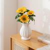 White Ceramic Vase,Flower Vases for Bouquet, Unique Vases for Farmhouse Living Room Cabinet Table Centerpieces Wedding Decor