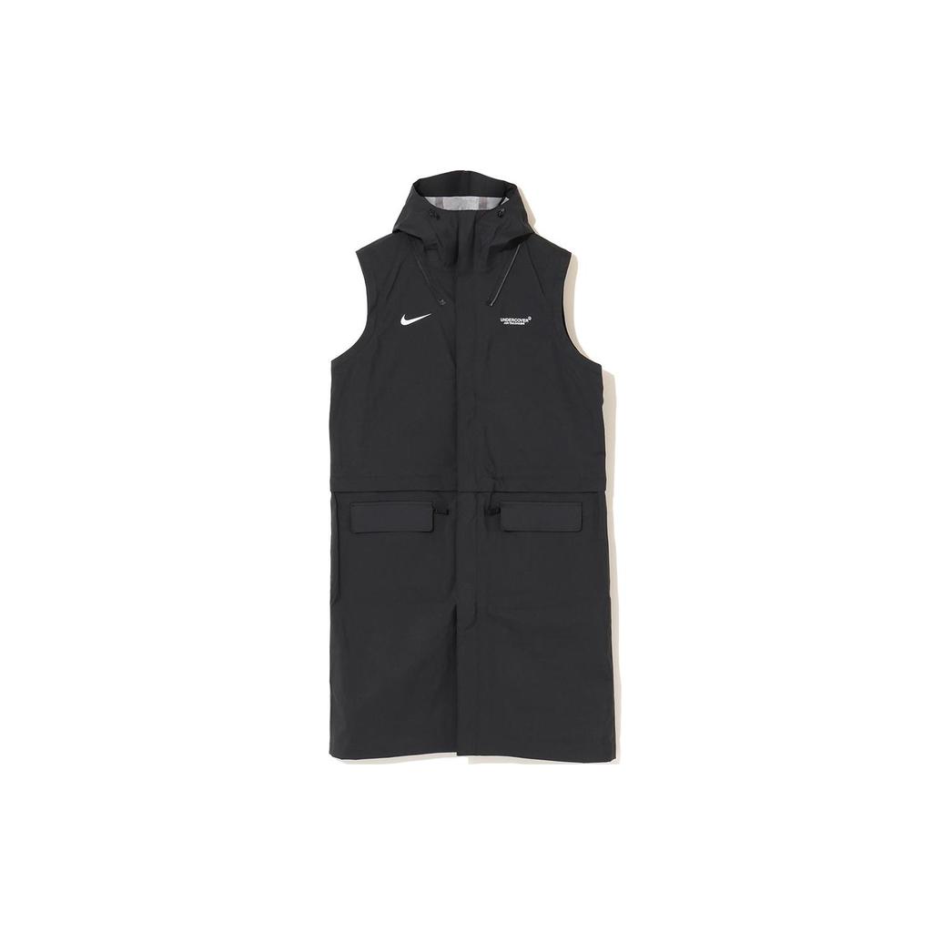 Nike X UNDERCOVER Windbreaker Jackets Men's Black Hooded Moderate Triple-Layer NUZ4301