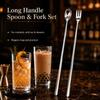 Long Handle Coffee Spoons Stirring Spoon Fruit Fork Stainless Steel Spoons Ice Cream Spoons Stir Bar Spoon Cocktail Spoon