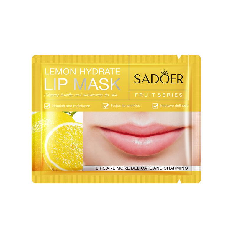 SADOER Zitrone Feuchtigkeitsspendende Lippenmaske, Feuchtigkeitsspendende Herbst- und Winter-Anti-Trockenheit und Rissigkeit Lippenmaske 1 yellow