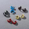 Early Spring Texture Drip Glaze Small Earrings S925 Silver Needle Stud Earrings Niche Design High Sense Versatile Simple Earrings