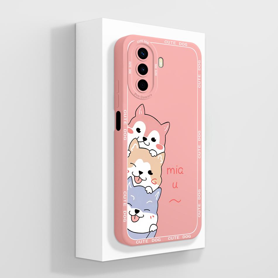 Case For Huawei Nova Y70 Plus Art Bear Full Coverage Anti Drop Funda For Huawei Nova Y 70 Y70+ Liquid Silicone Phone Back Cover