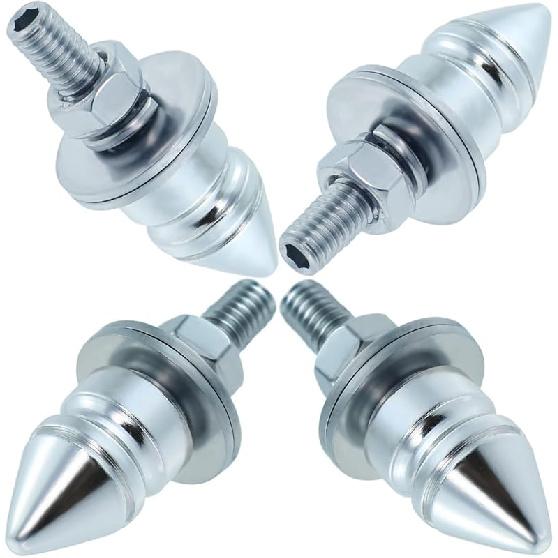 Spike License Plate Bolt Kit Aluminum Alloy Decorative Motorcycle License Plate Screw Frame Fasteners Fit Most Cars Truck Modified Vehicle