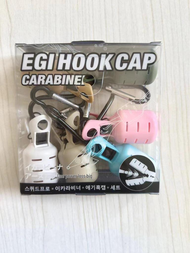 Love Lure Multi-Color Wooden Shrimp Hook Set with Retractable Buckle and Umbrella Needle Cover for Outdoor Use