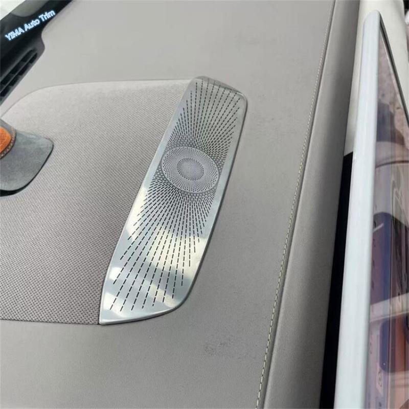 Stainless Steel Air AC Conditioning Vent Outlet Inner Door Speaker Cover Trim Fit For ZEEKR 7X 2024 2025 Decoration Accessories
