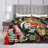 B-Bettys Boops Merry Christmas (2) Flannel Blanket  Warm Soft Throw Blanket for Bedroom Picnic Novelty Bedspread Sofa Bed Cover