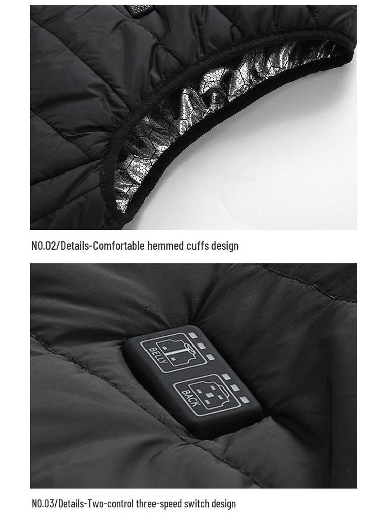 Intelligente USB-Heizweste - Winterwärme für Männer mit konstanter Temperaturregelung.
