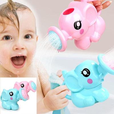 2 couleurs, dessin animé éléphant, tasse de douche pour nouveau-né enfant, tasse de shampoing, cuillère d'eau, tasse de bain