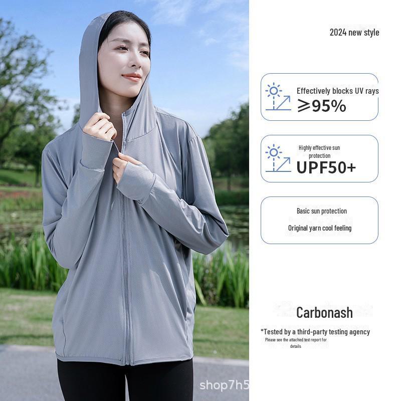 Qinlimei UPF50+ Hooded Sun Protection Ice Silk Jacket for Men & Women