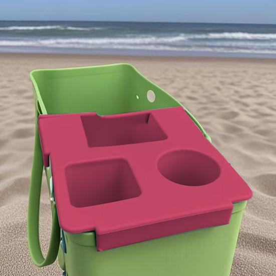 Snack Container Tray with Cup Holder Large Capacity Multiple Compartments