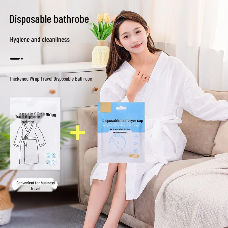 Thickened Extra Large Disposable Bathrobe Towel - Portable, Individually Wrapped for Travel, Hotel, Beach Use