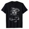 Summer Classic Pattern Printed Pure Cotton T-shirt, Suitable for Both Men and Women, Casual and Versatile Pure Cotton Top