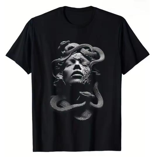 Summer Classic Pattern Printed Pure Cotton T-shirt, Suitable for Both Men and Women, Casual and Versatile Pure Cotton Top