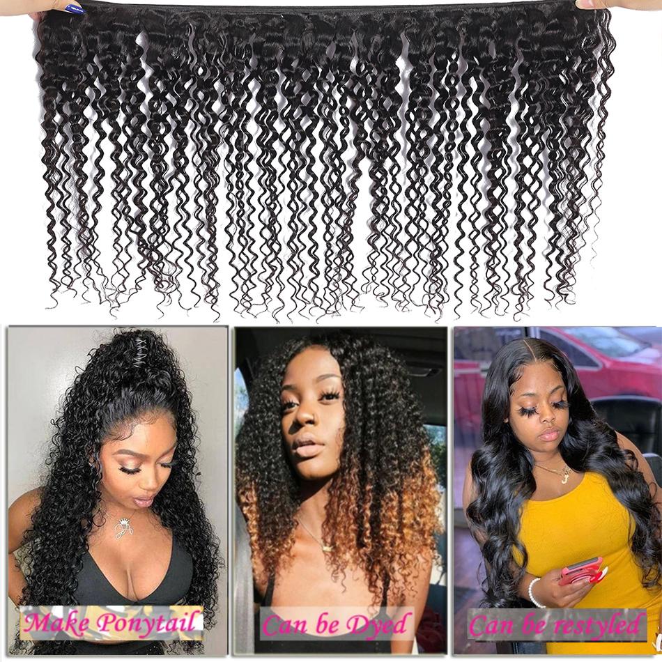 Indian Kinky Curly Human Hair 1 3 4 Bundles Deal Raw Hair Tissage Human Hair On Sale Deep Curly Natural Hair Extensions