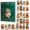 Christmas Advent Calendar Pendant Set - 2D Flat Hanging Ornaments for Holiday Countdown