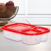 3 Compartments Rice/Noodles Container Versatile PP Food Storage Container Leakproof Microwaveable for Working Traveling Camping