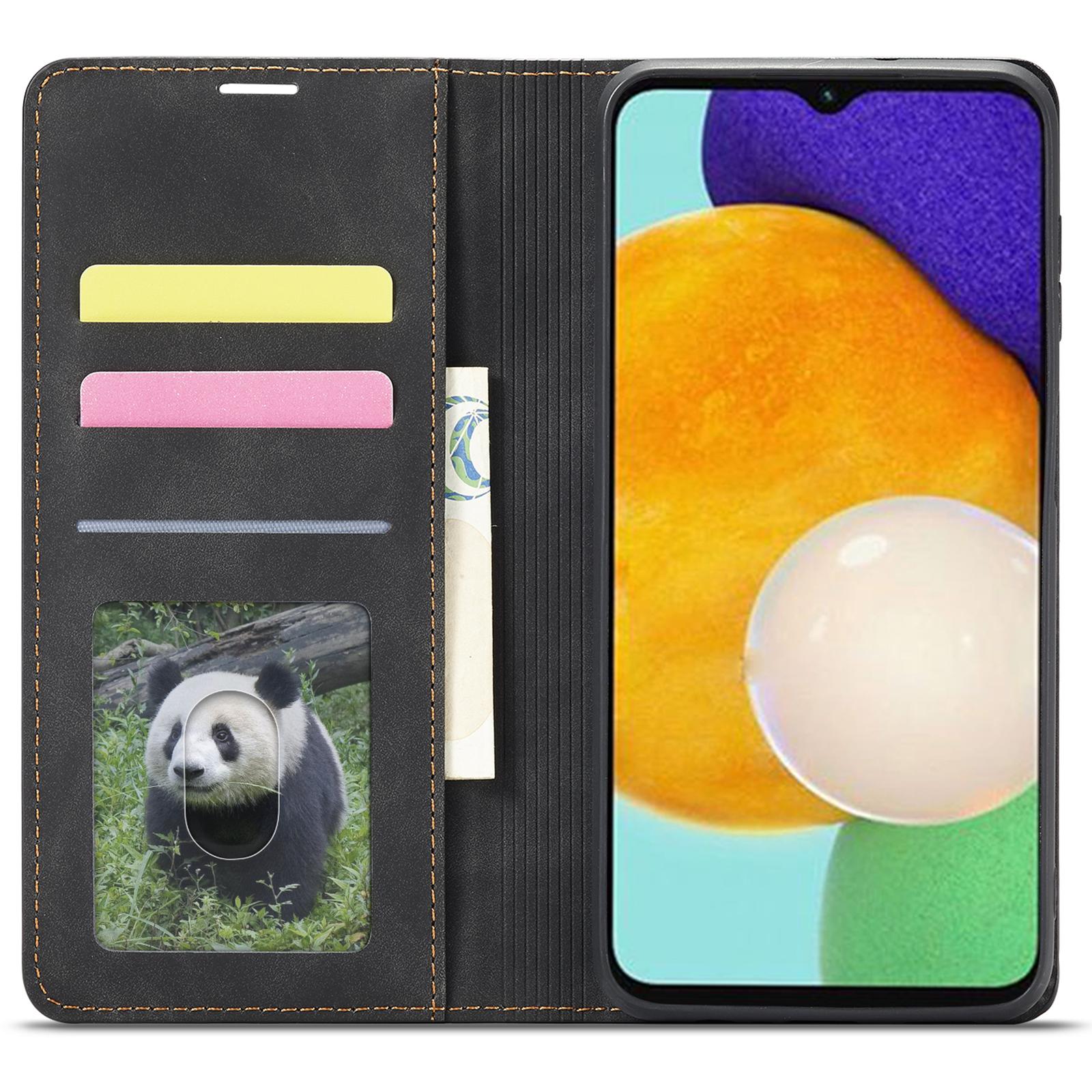

FORWENW Fantasy Series for Samsung Galaxy A15 5G Stand Wallet Case Skin-touch Leather Cell Phone Cover Black