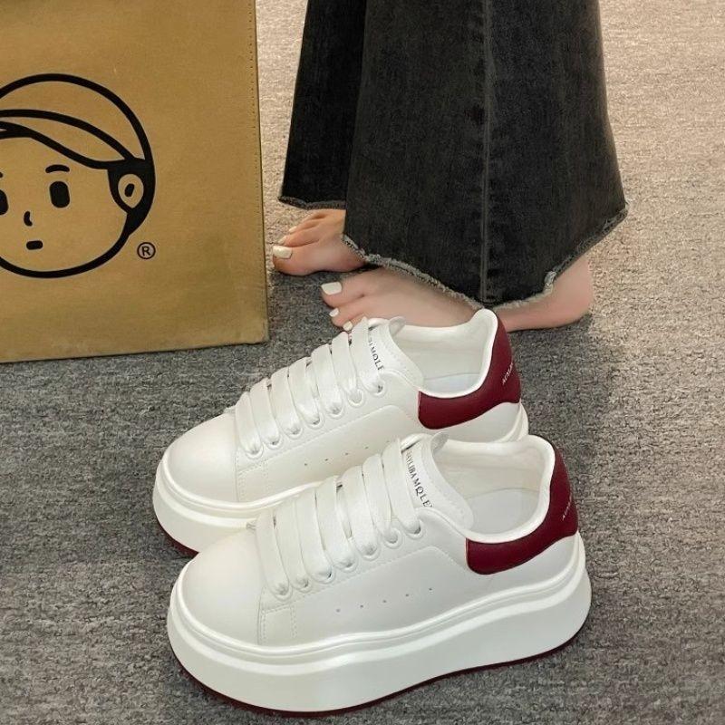 Platform White Shoes Women's Spring 2025 New Board Shoes Versatile Small Casual Shoes Heightening Niche Sports Shoes