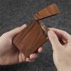 Large Capacity Business Card Storage Box Solid Wood Business Card Organizer  Desk Accessories