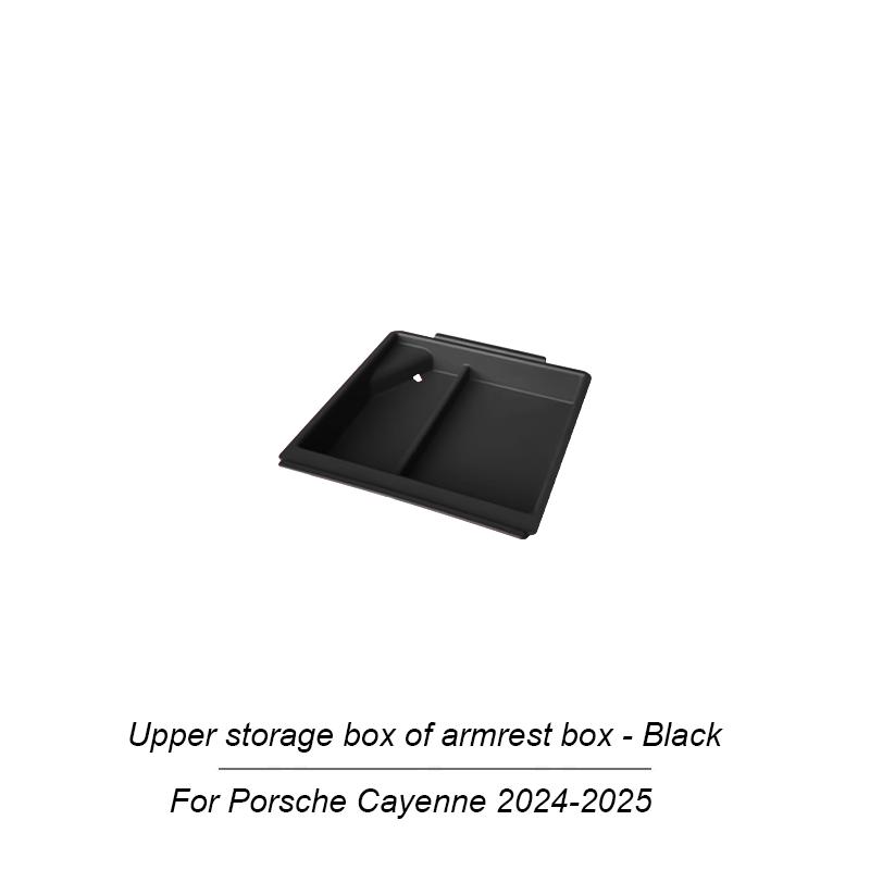 For Porsche Cayenne 2024-2025 Car Center Console Upper Lower Storage Box Tray Central Armrest Organizer Case Interior Accessory