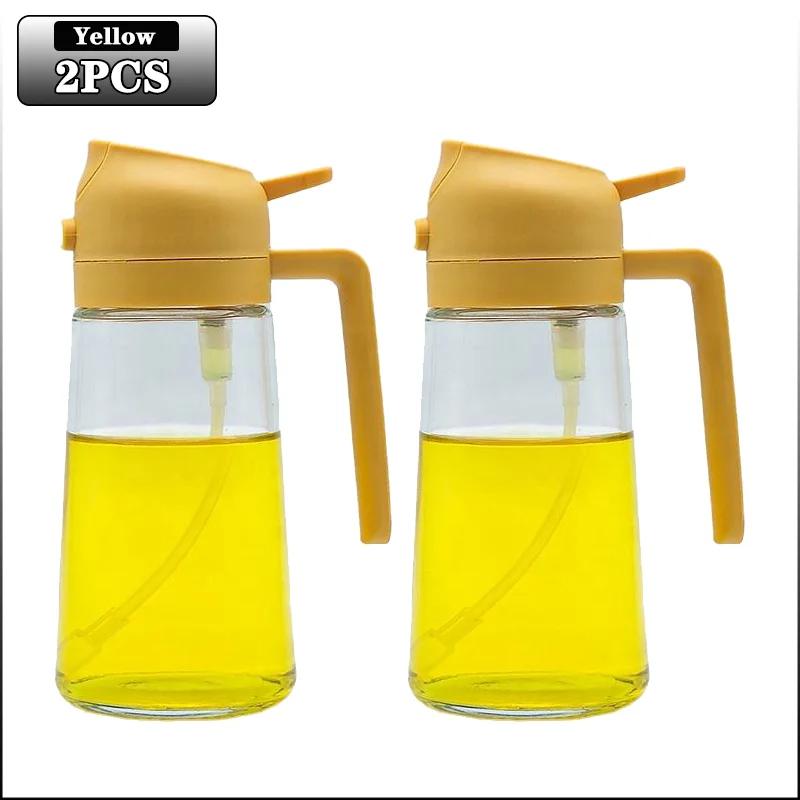 Multifunctional Oil Bottle 2-in-1 Sprayer Cooking Barbecue Oil Dispenser Baking Kitchen Cooking Oil Storage Tank