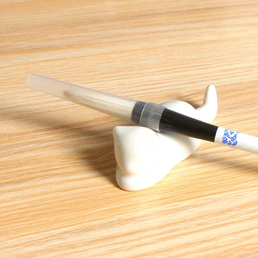 Artist Ceramic Pen Rest Calligraphy Pen Holder For Watercolor Ink Painting Writing Brush Holder