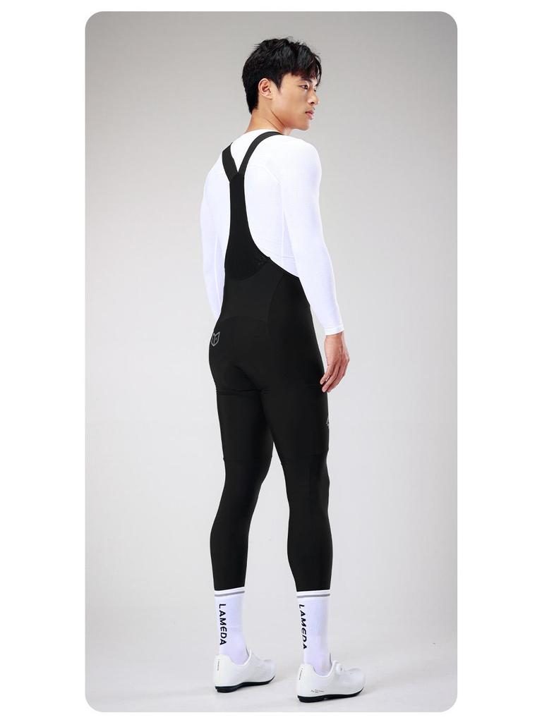 Pantaloni da Ciclismo Lampaida Arrow 20 Double Arrow Unisex con Bretelle, Tasche e Assorbimento degli Urti per Autunno/Inverno