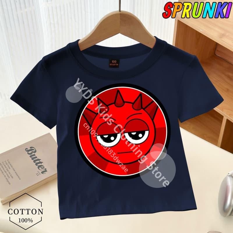 T-Shirts Kinder Sprunki T-Shirt Kinder Horrorspiel Incredibox T-Shirt Baby Mädchen Kurzarm T-Shirts Jungen Kleidung Cartoon Oberteile