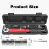 1/4Inch Portable Drive Spanner Kit Adjustable Torque Wrench Set 2-24N.m Hand Tool Bicycle Motorbike Car Repairing Accessory