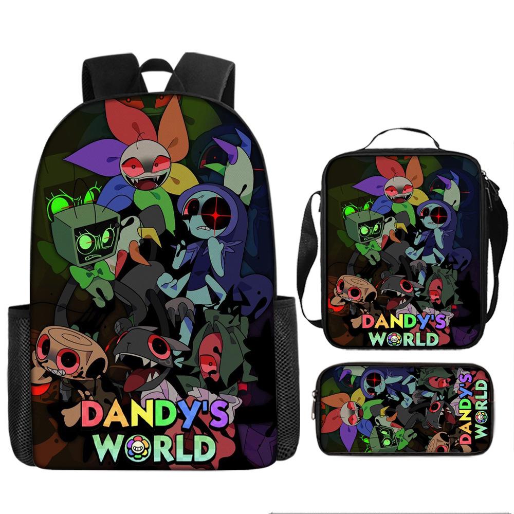 Dandy'S World Student School Bag Dandy'S World Cartoon Cute Backpack Three-Piece Set Satchel Bag Pencil Case