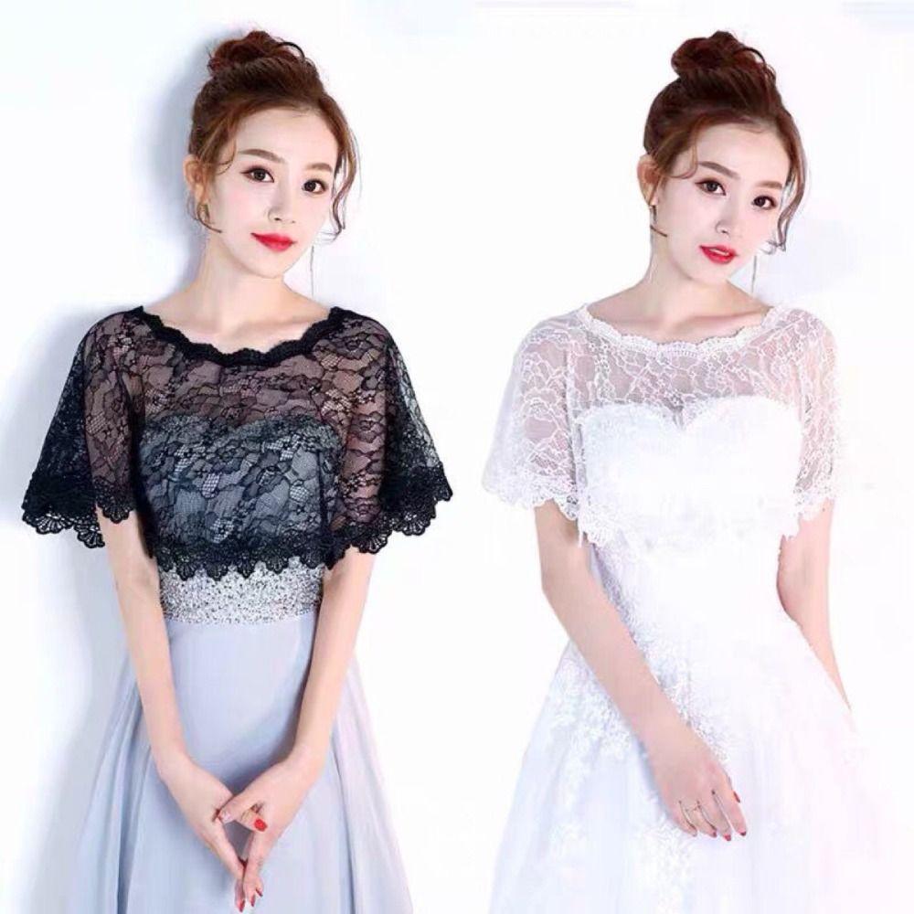 Hollow Out Lace Cover Up Tops Retro Fake Collar Fashion Lace Shawl Poncho  Shoulder Decoration