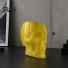 Crimson Rose Vase Skull Planter, Gothic Skeleton Wall Hanging Spooky Head Modern Decor Flower Pot for Halloween Living Room Bedroom Home Decoration