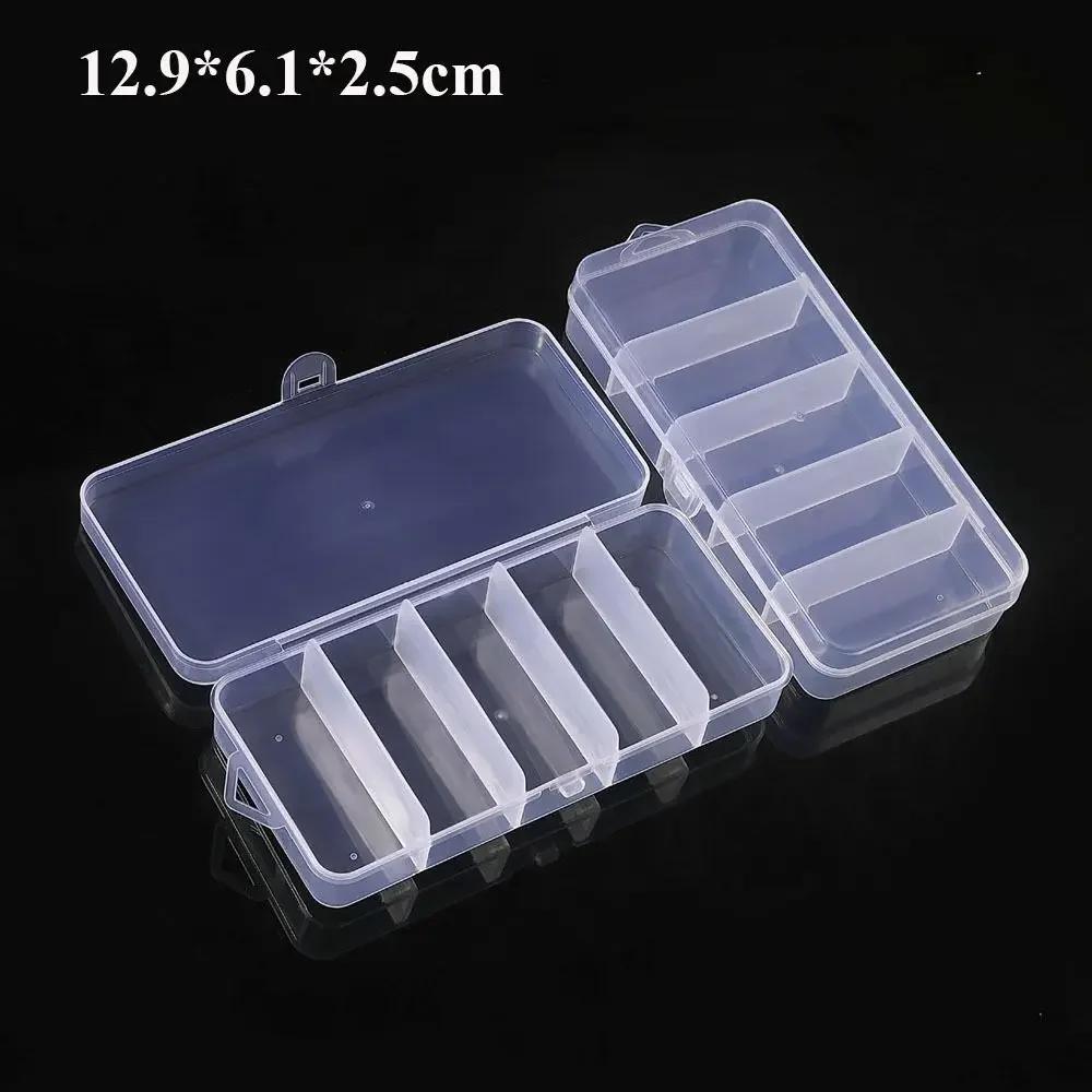 Plastic Storage Box Portable Durable Transparent Small Items Case Square Jewelry Beads Container Power Tools Holder