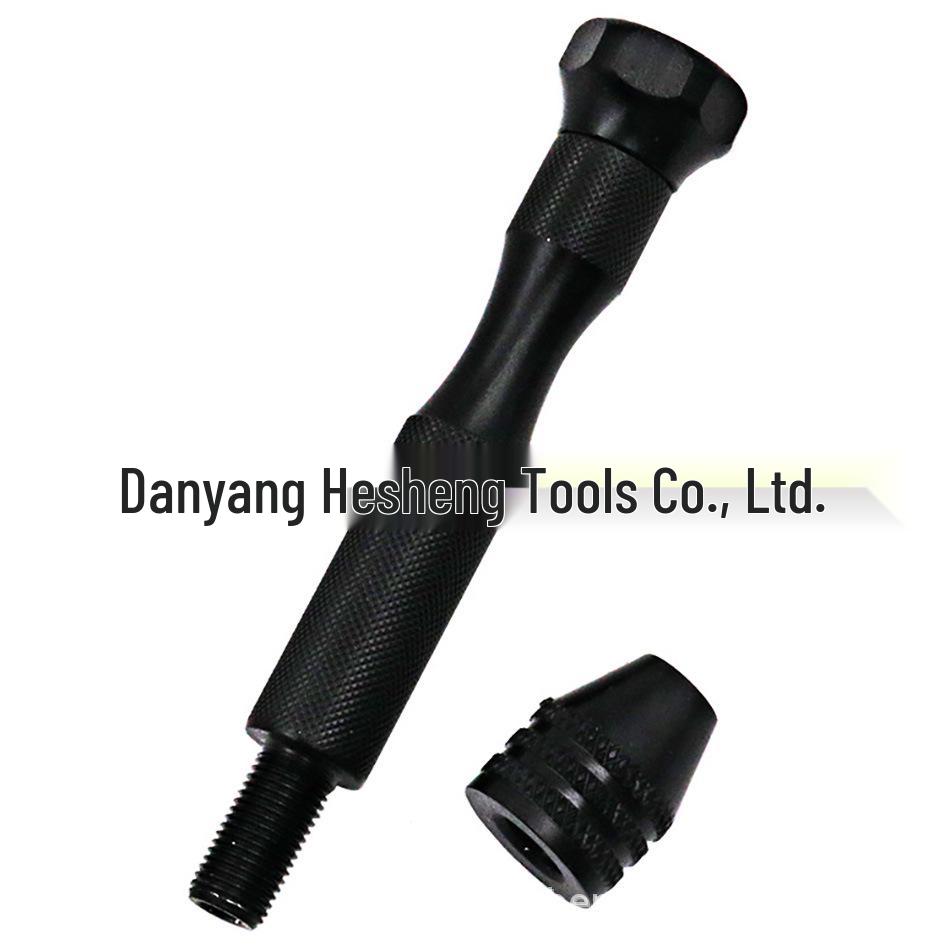 0.3-3.4mm Black & White Mini Hand Drill Set with Chuck - DIY Twist Drill Puncher