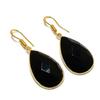 Black Spinel Gemstone Handmade 925 Sterling Silver Jewelry Earring 1.85" GK-5219