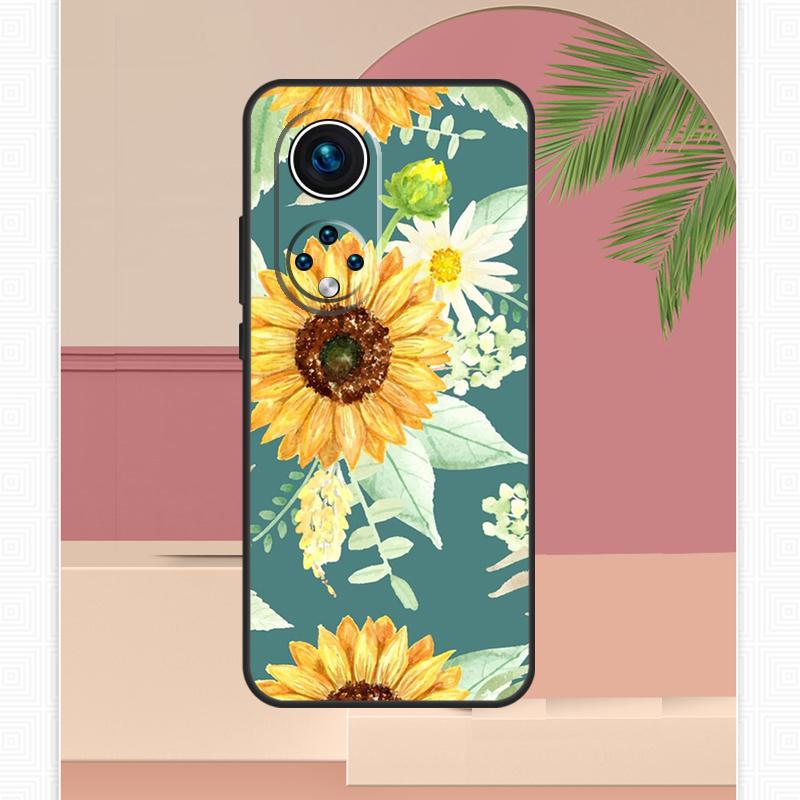 Summer Daisy Sunflower Floral Case For Honor Magic 5 6 7 8 Pro Honor 400 Lite 200 X9c X9b X9a X8b X8a X8c 50 70 90 Cover