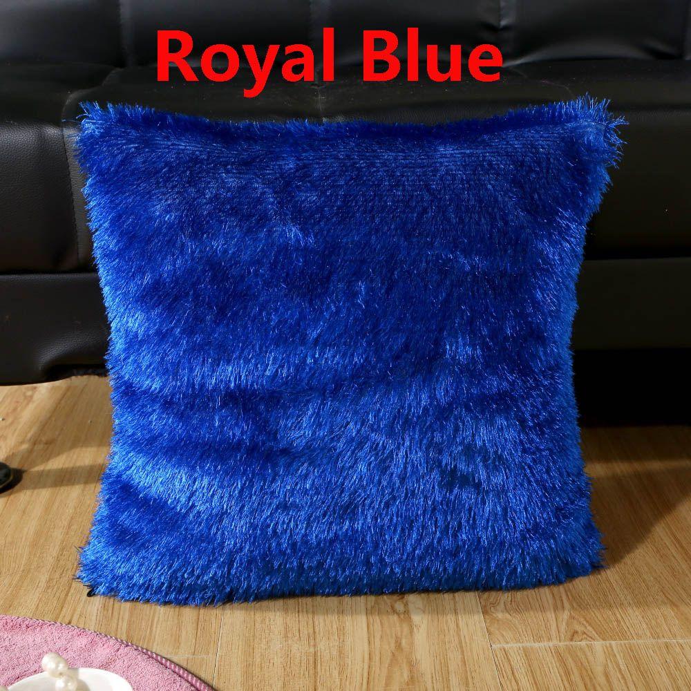Square Waist Home Decor Winter Warm Throw  Cases Cushion Cover Fur