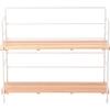 Fuji Boeki Mini Shelf, Storage Shelf, Width 34.5 x Depth 10.5 x Height 29.5 cm, White x Natural, Interior Rack, Foldable, 55005